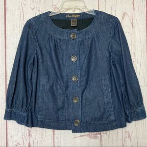 Ann Taylor Denim Chambray Blazer
